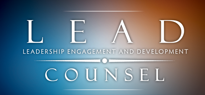 Stylized Text: Leadership Engagement and Development