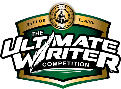 Decorative Logo of the Ultimate Writer Competition at Baylor Law