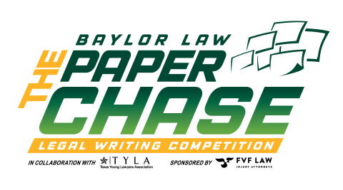 Decorative Image: Baylor Law's The Paper Chase Logo