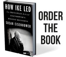 Decorative Image. Book cover of "How Ike Led" with text: Order the Book