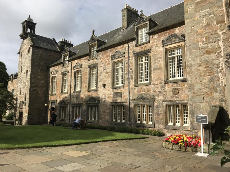 Photo of one the exterior of part of the University of St Andrews in Scotland