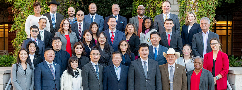 Members of the Mongolian Delegation pose with Baylor Law Faculty and members of the judiciary at Baylor Law School