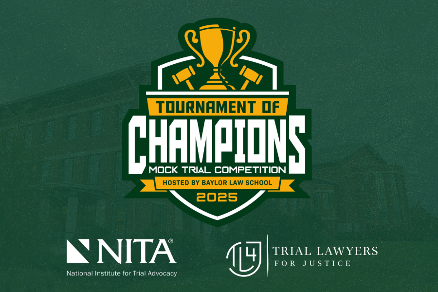 Logo of the 2025 Tournament of Champions hosted by Baylor Law School