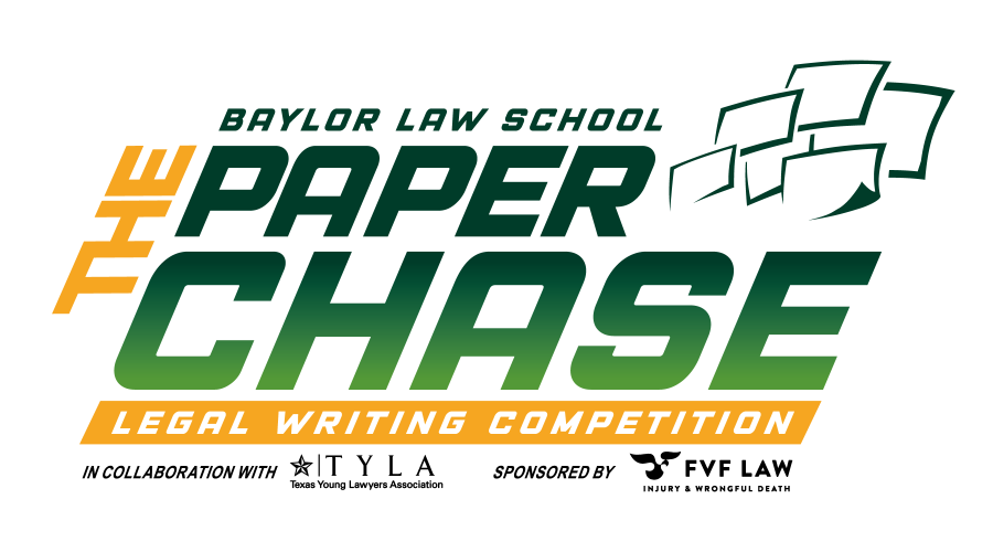 Logo of Baylor Law School's Legal Writing Competition, The Paper Chase