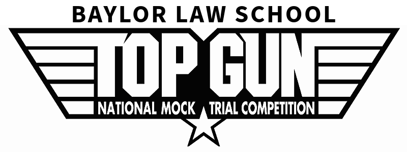 Baylor Law School's Top Gun Competition Logo - stylized text