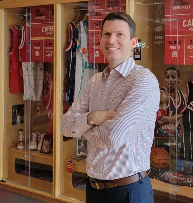 Baylor Lawyer Clay Allen in the Houston Rockets Locker Room